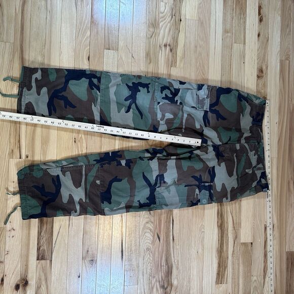 Vintage USGI BDU Pants Mens Medium Regular Military Cargo Woodland Camo - Picture 3 of 4